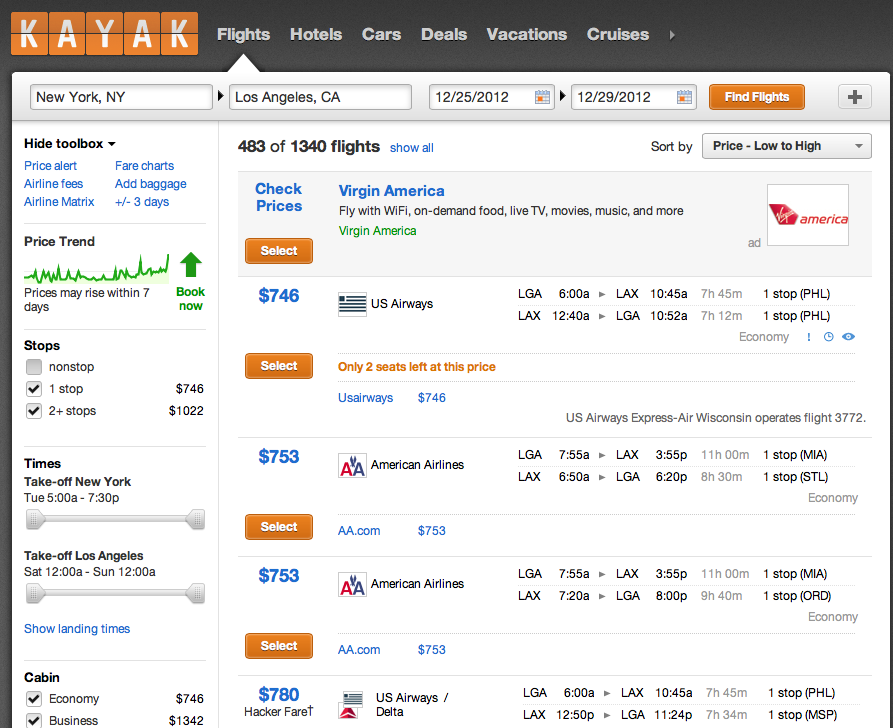 KAYAK Launches Price Forecasts For Flights| KAYAK